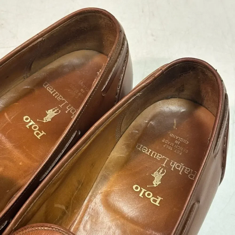 NEW HEELS Crockett & Jones x Ralph Lauren Tassel Loafer Bench Made England 8.5 D